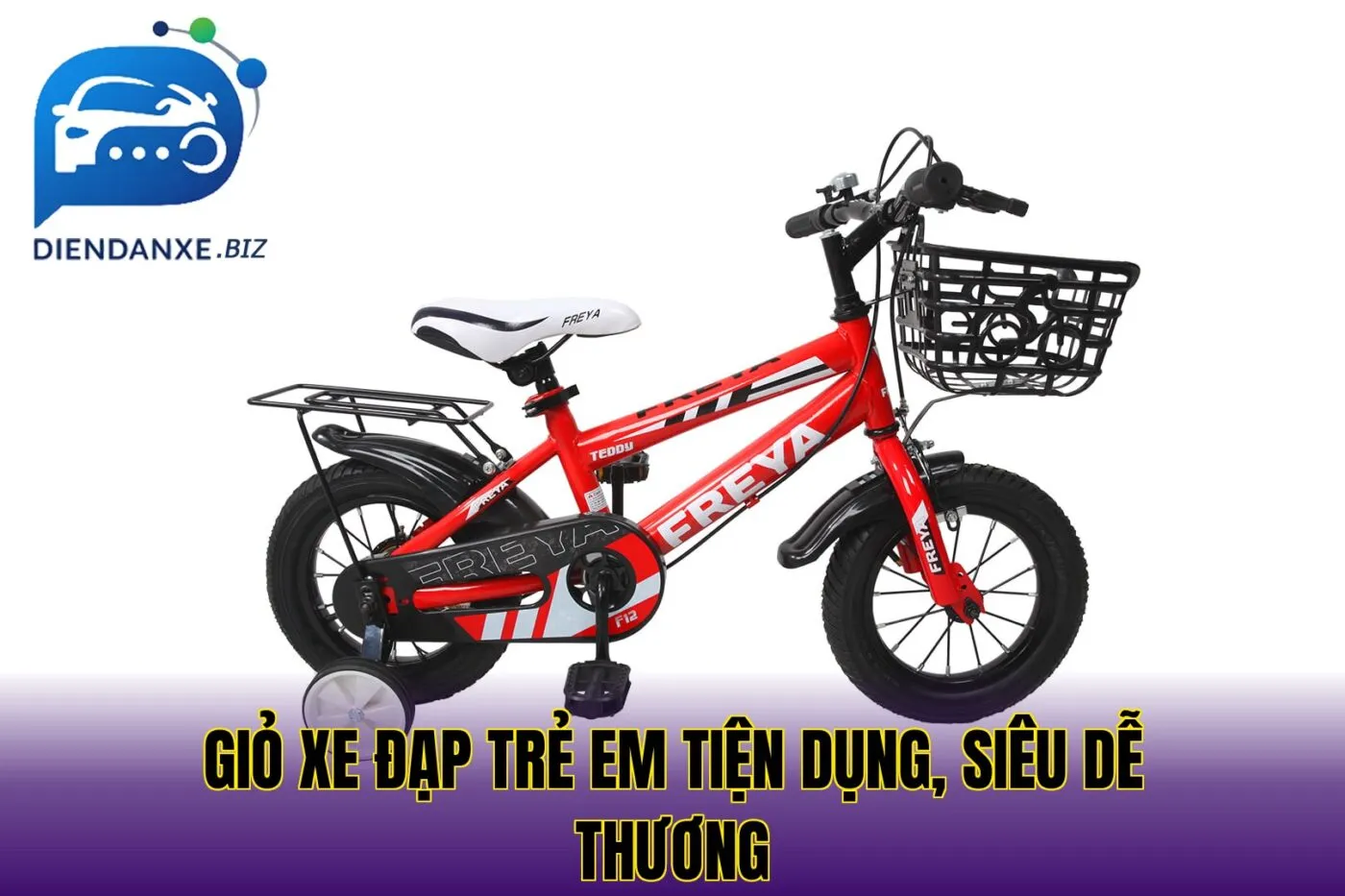 Giỏ xe đạp trẻ em tiện dụng, siêu dễ thương