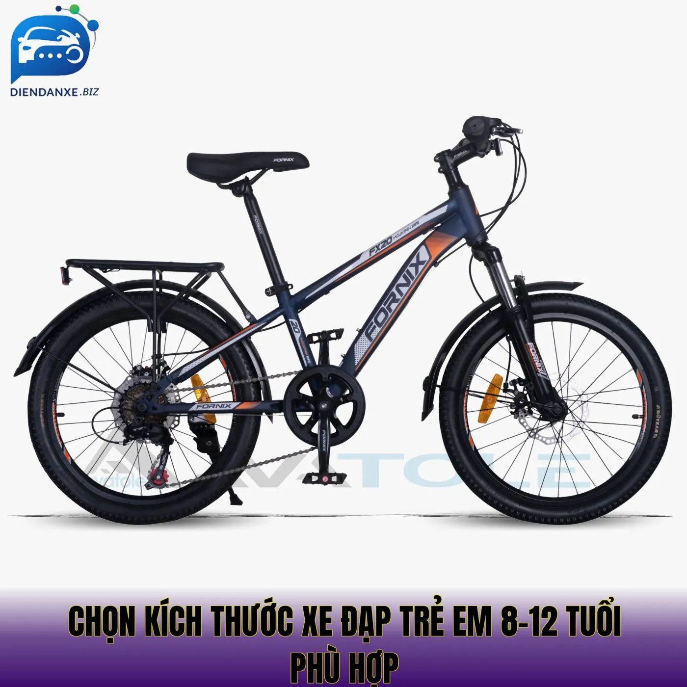 chọn kích thước xe đạp trẻ em 8-12 tuổi phù hợp