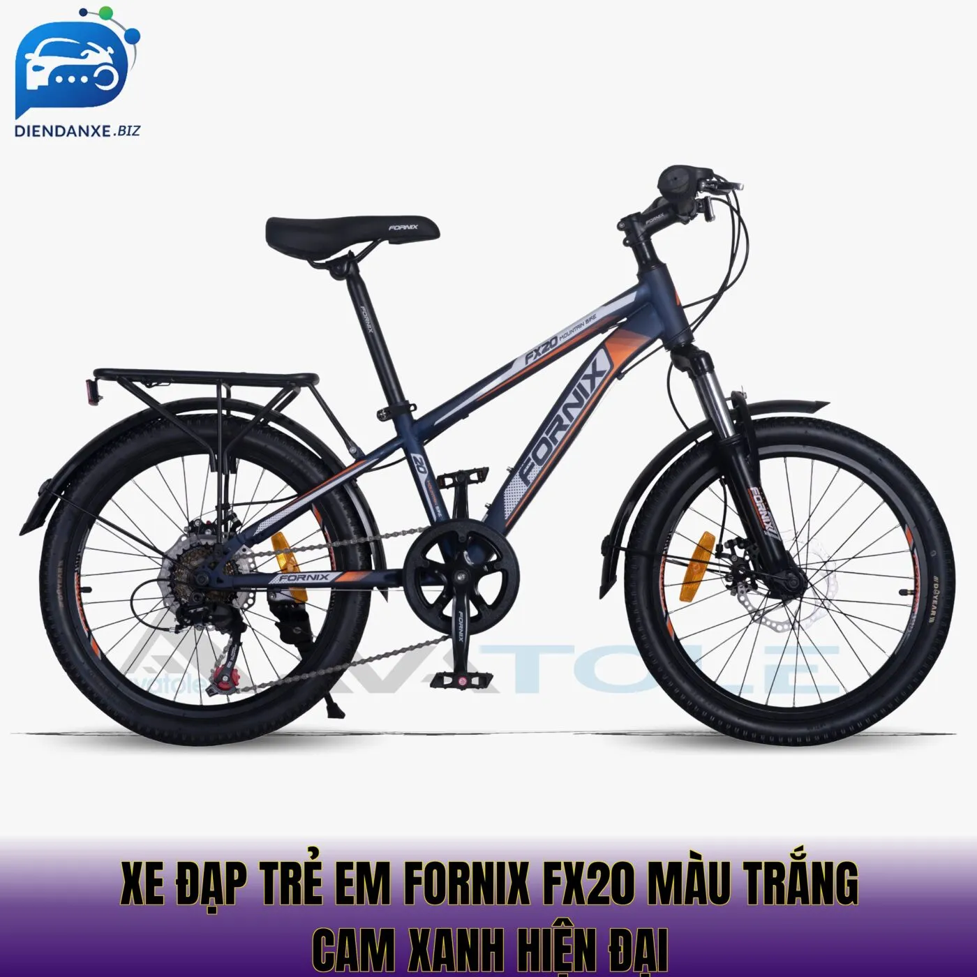 xe đạp trẻ em fornix fx20 màu trắng cam xanh hiện đại