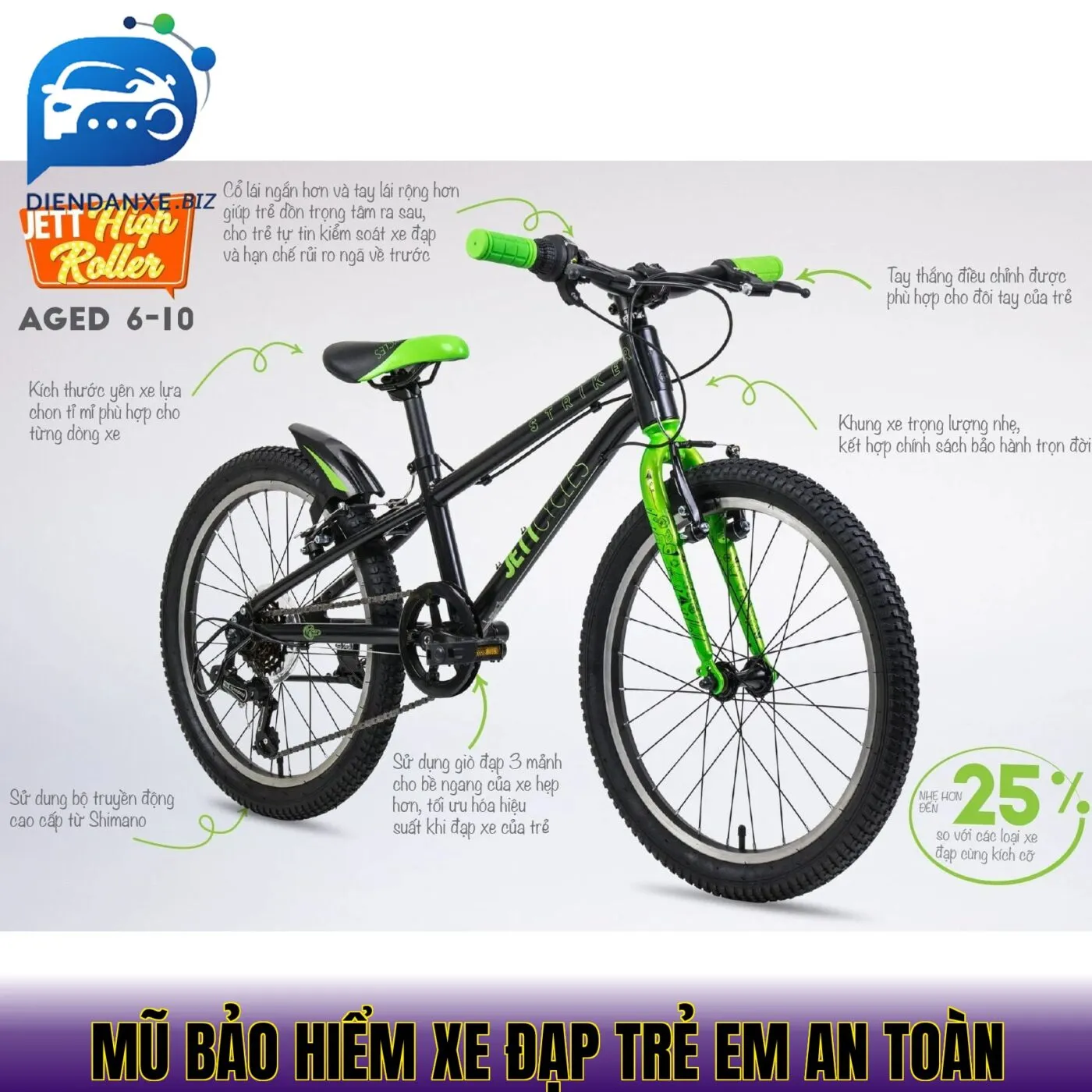 Mũ bảo hiểm xe đạp trẻ em an toàn