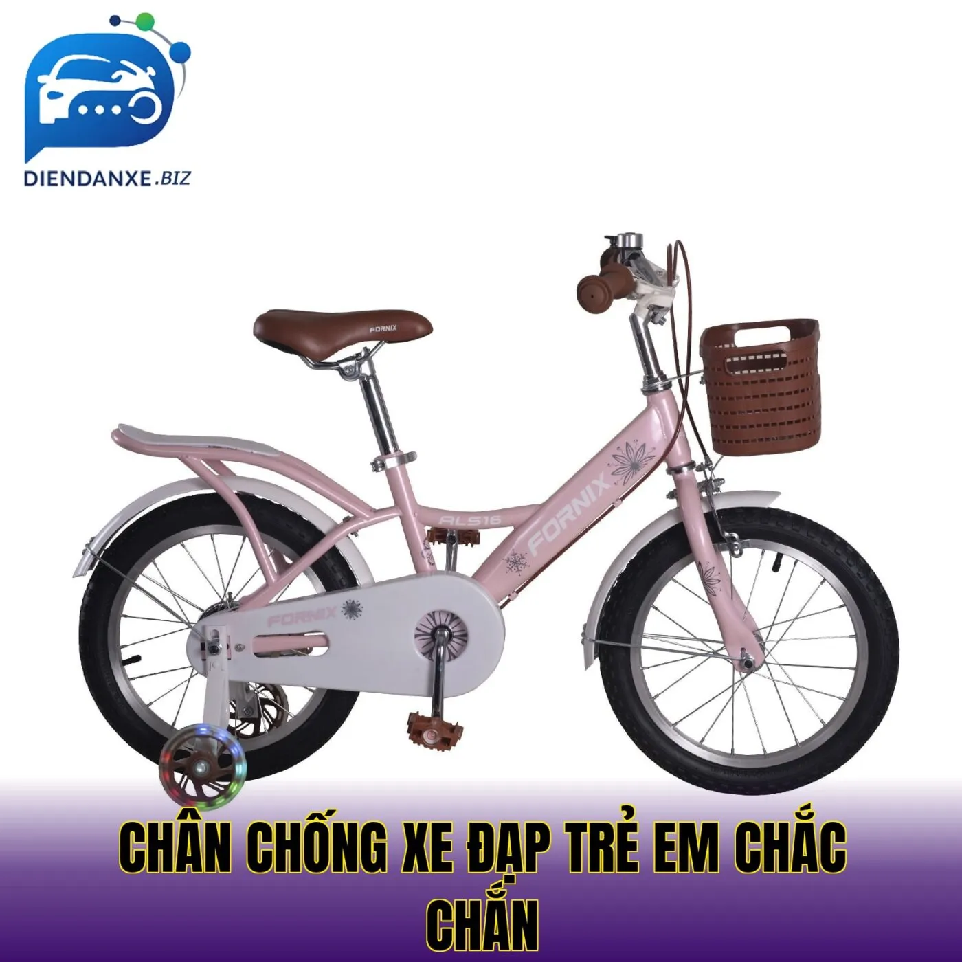 Chân chống xe đạp trẻ em chắc chắn