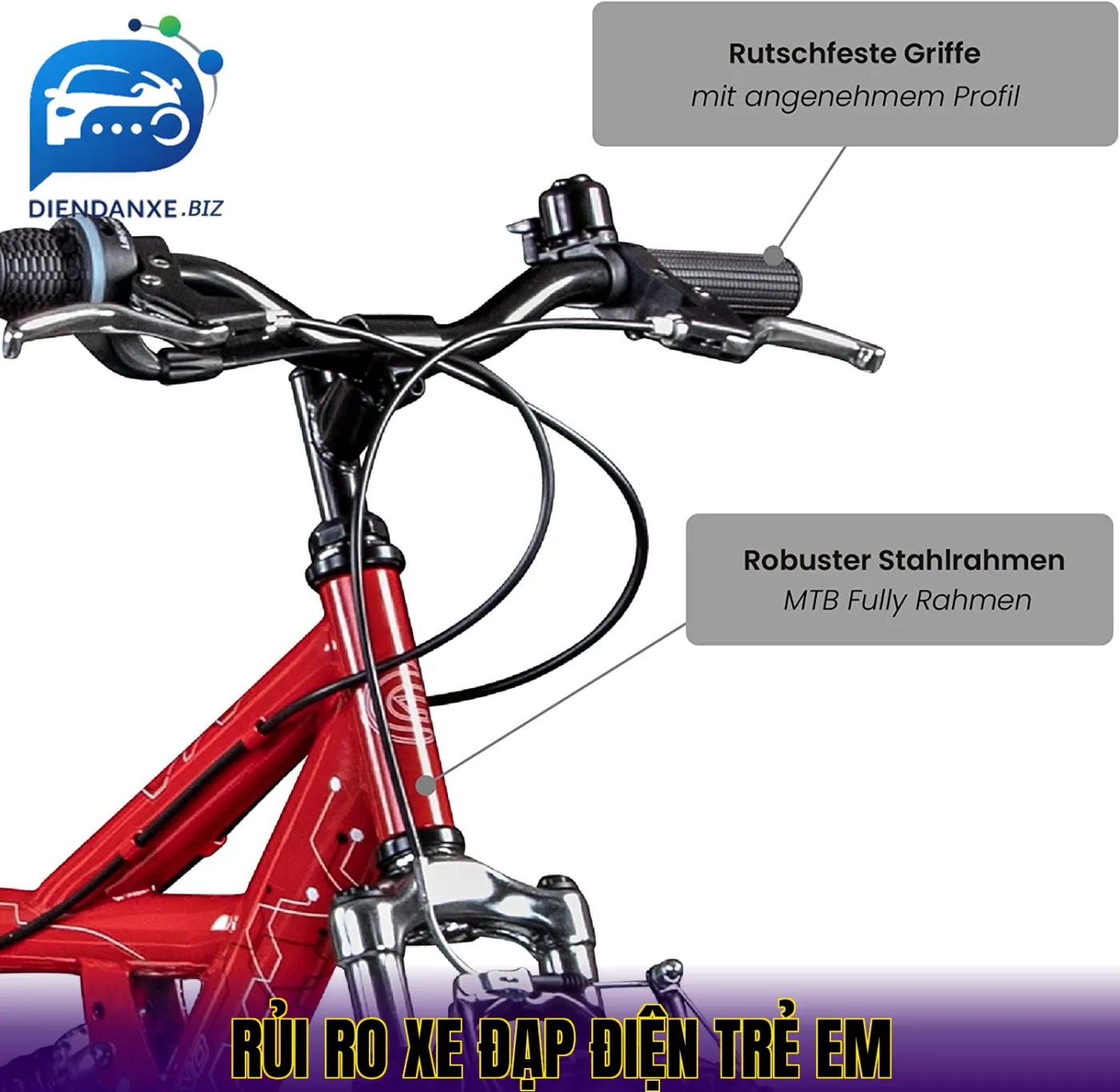 rủi ro xe đạp điện trẻ em