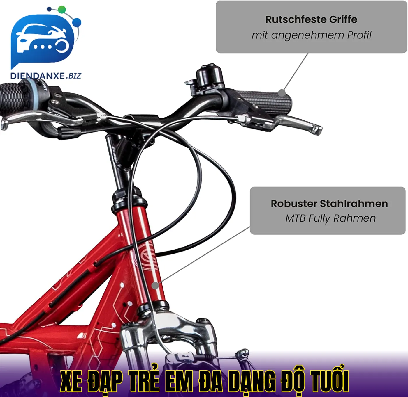 xe đạp trẻ em đa dạng độ tuổi