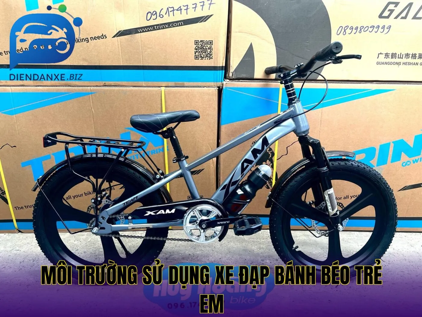 môi trường sử dụng xe đạp bánh béo trẻ em