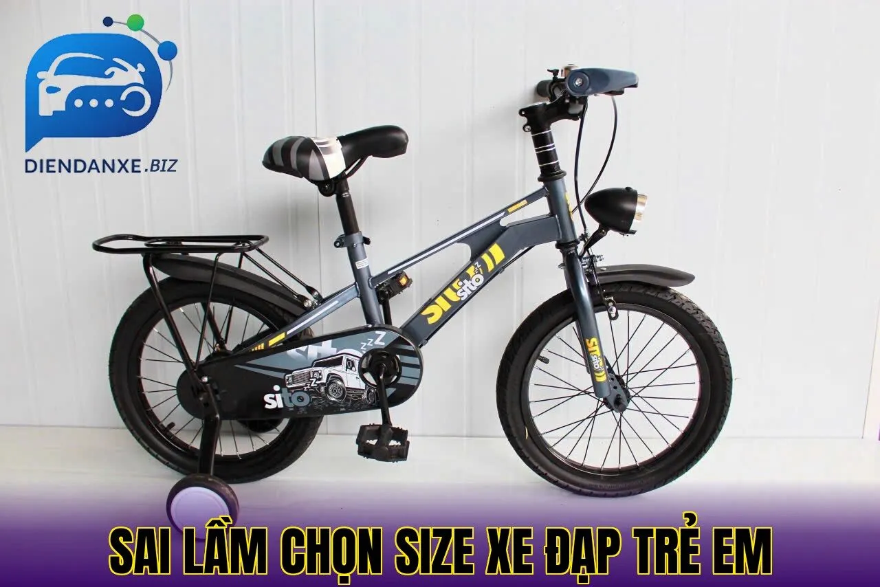 sai lầm chọn size xe đạp trẻ em