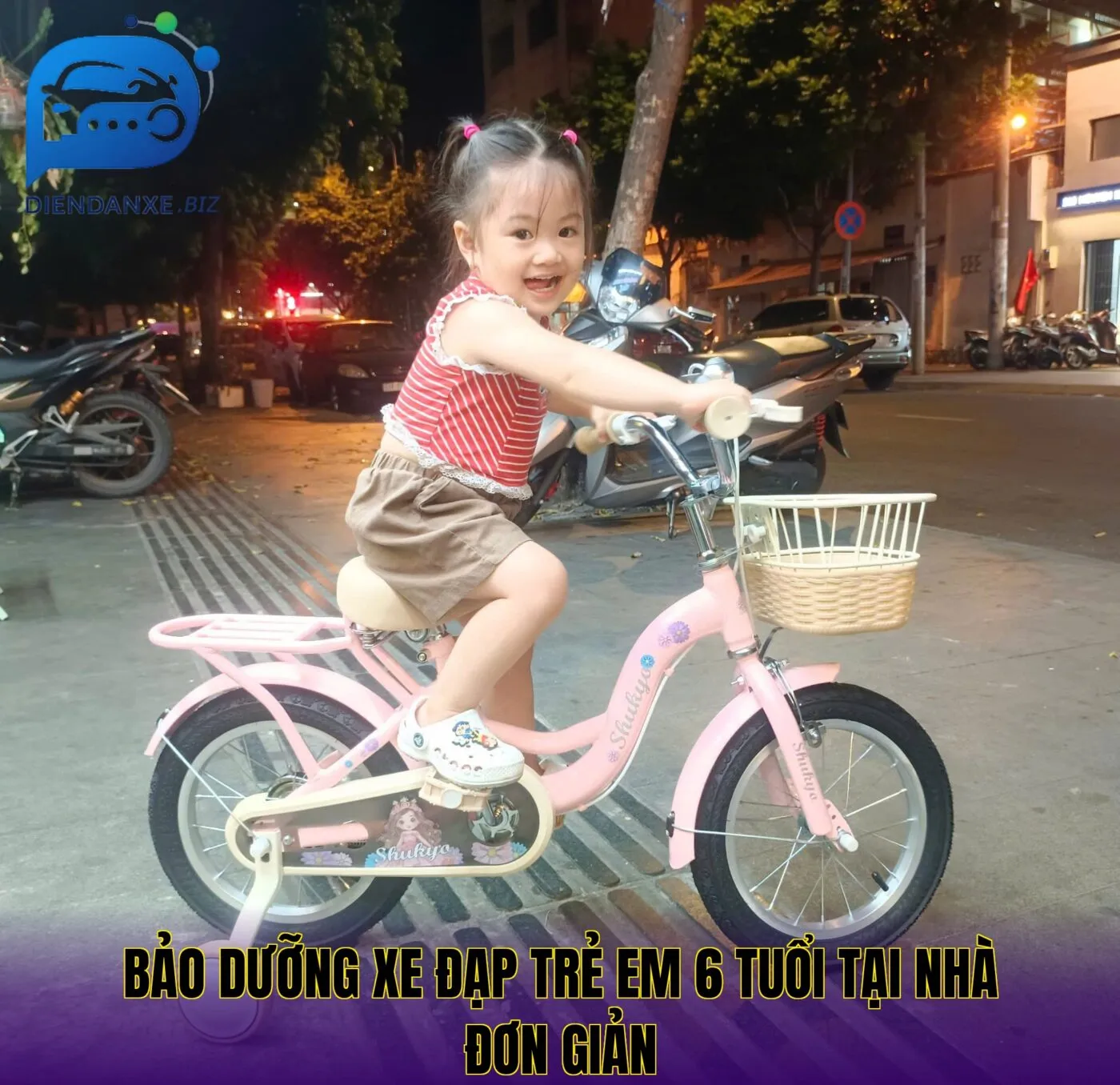 bảo dưỡng xe đạp trẻ em 6 tuổi tại nhà đơn giản