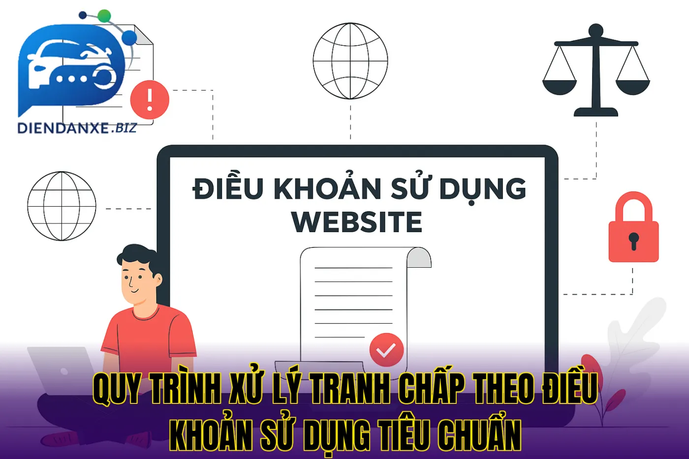 quy trình xử lý tranh chấp theo điều khoản sử dụng tiêu chuẩn