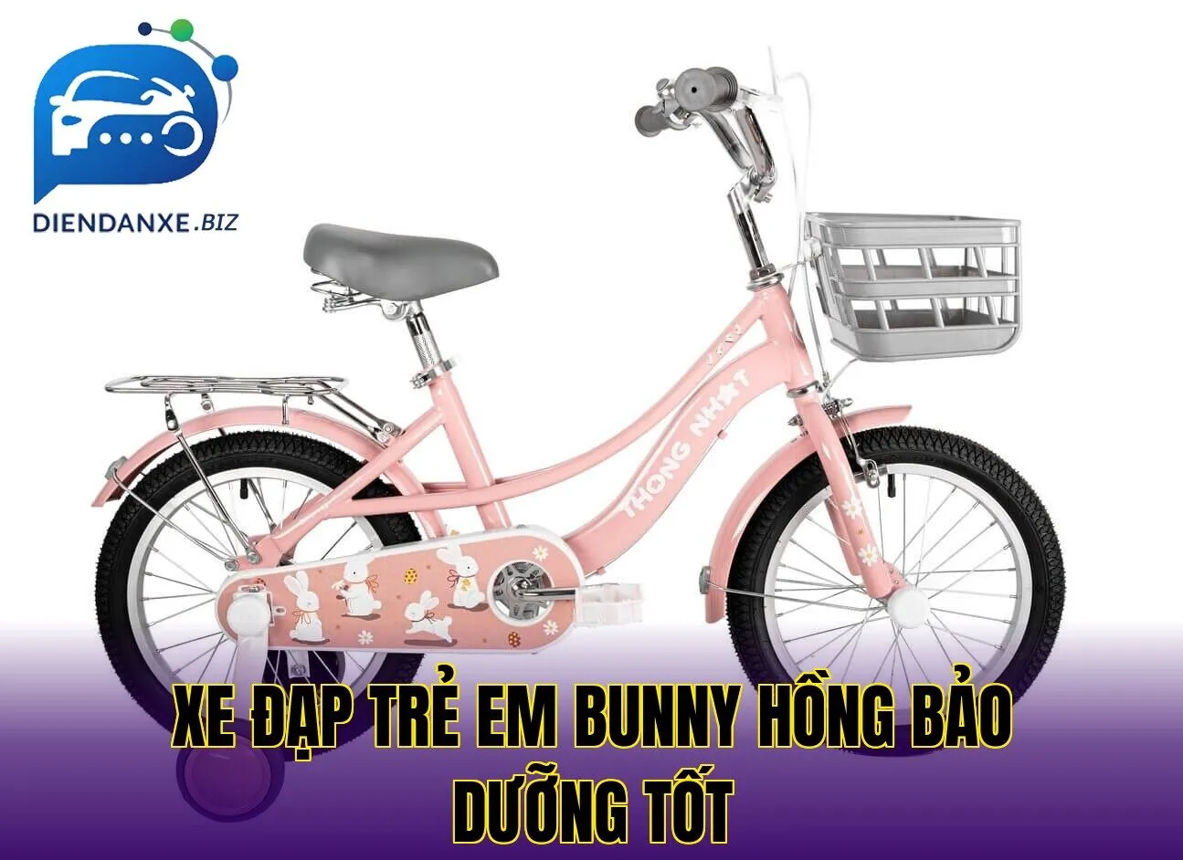 xe đạp trẻ em bunny hồng bảo dưỡng tốt