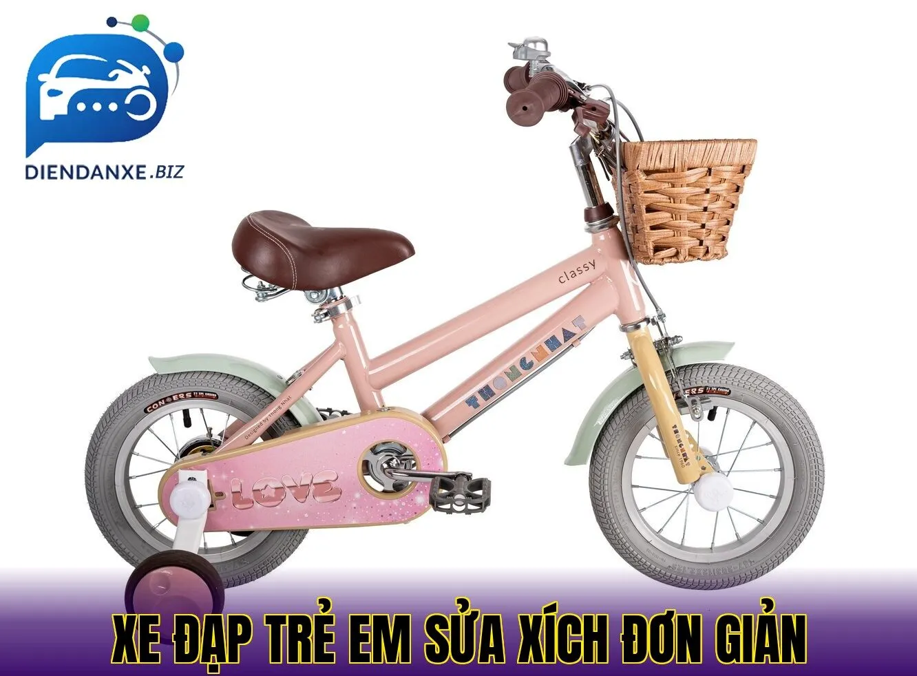 xe đạp trẻ em sửa xích đơn giản