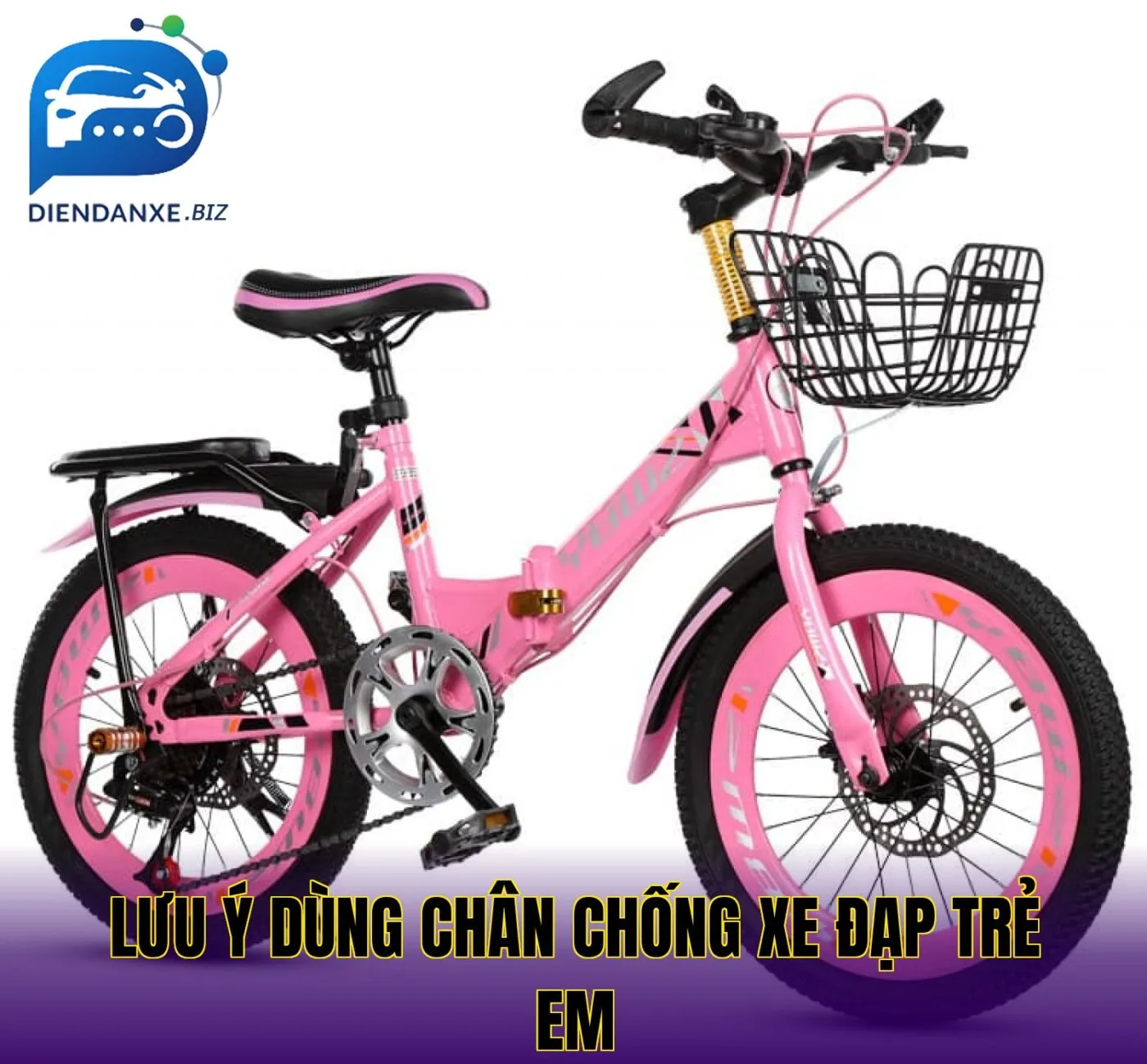 lưu ý dùng chân chống xe đạp trẻ em