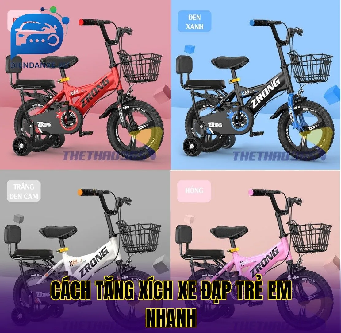 Cách tăng xích xe đạp trẻ em nhanh