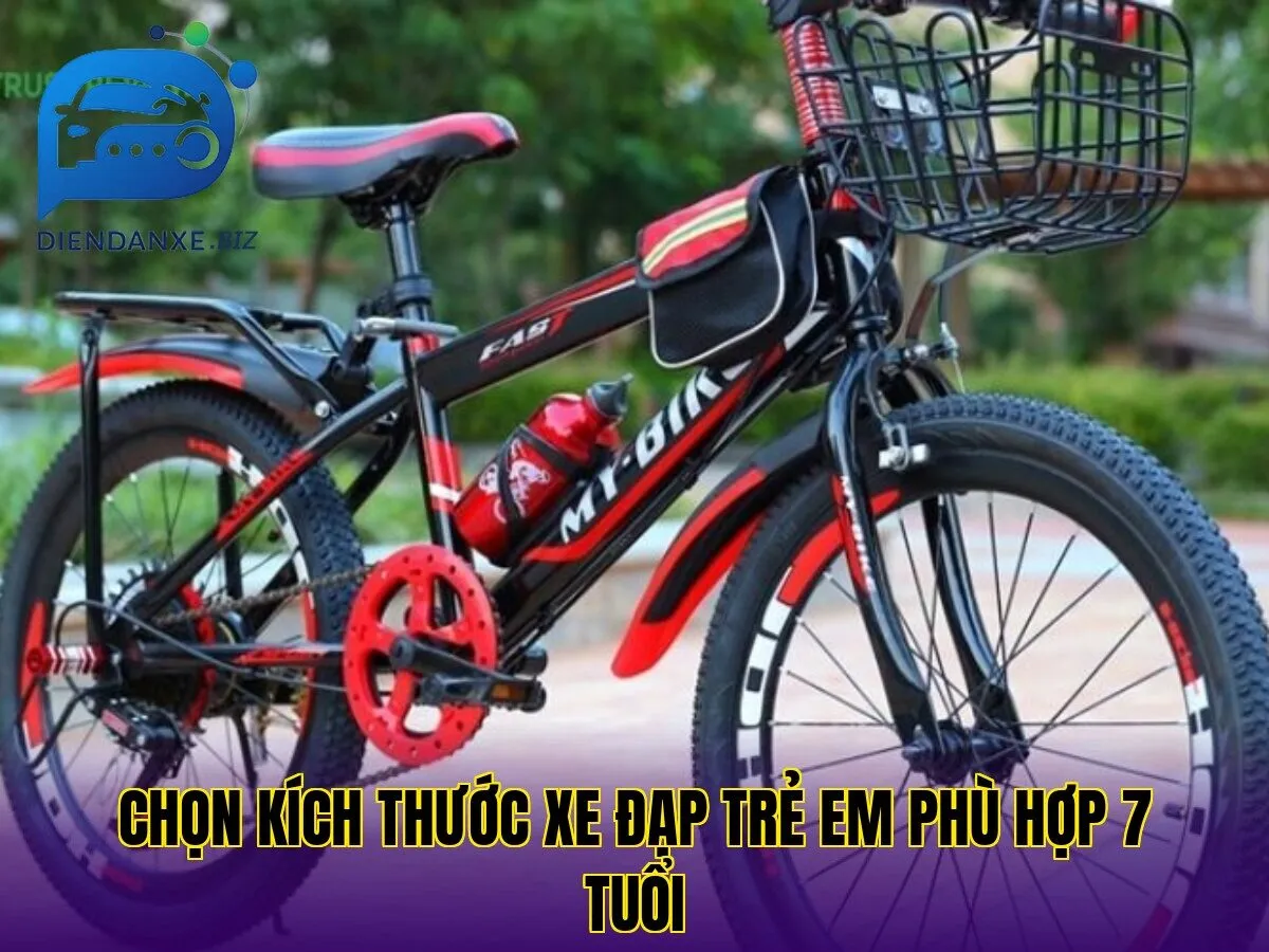 chọn kích thước xe đạp trẻ em phù hợp 7 tuổi