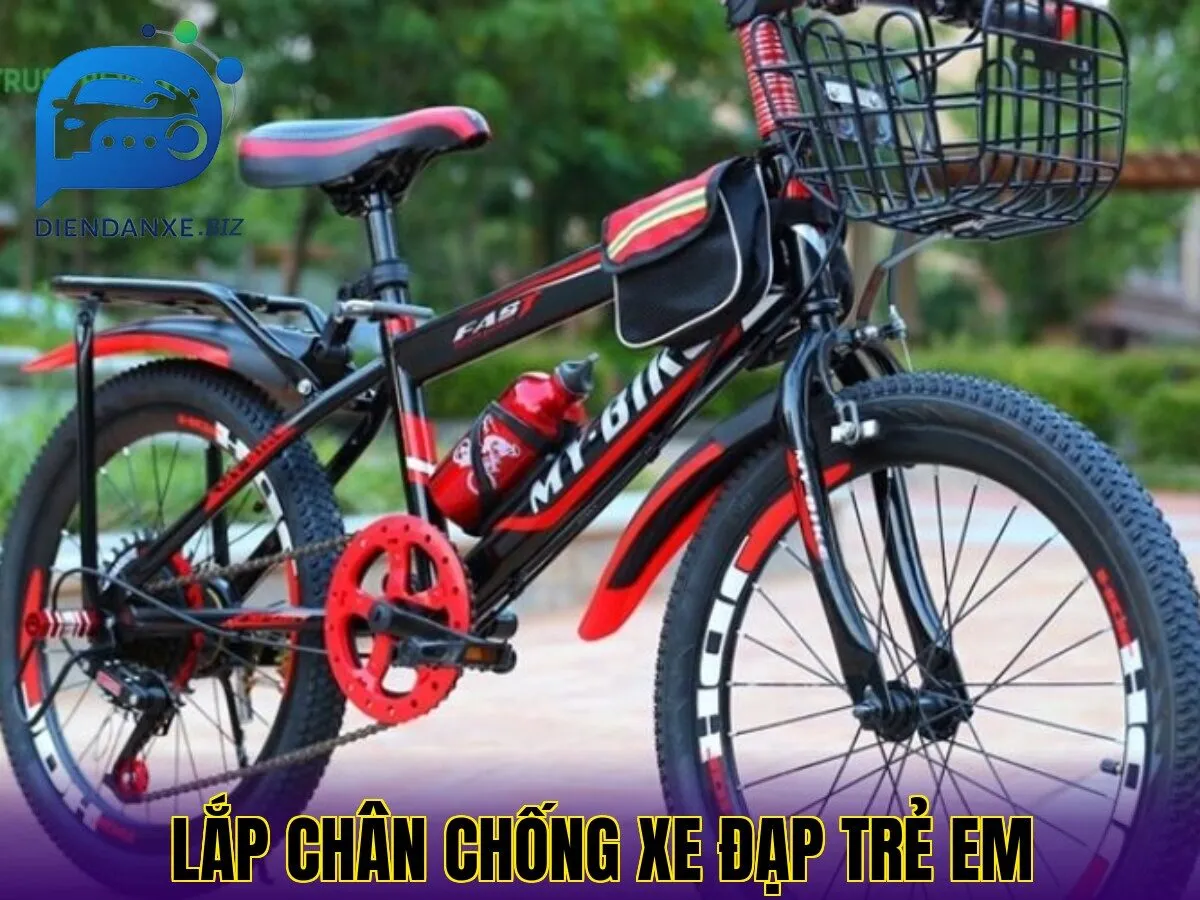 lắp chân chống xe đạp trẻ em