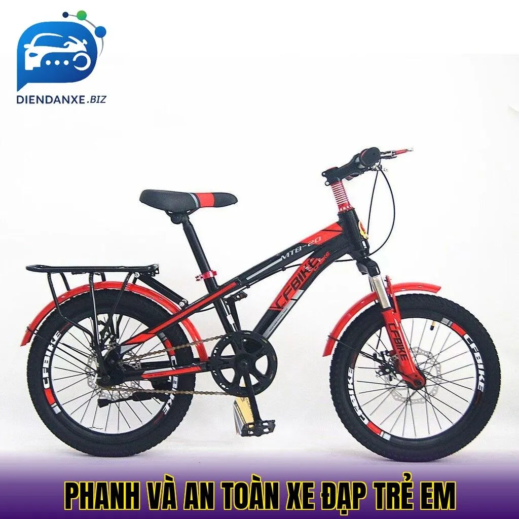 phanh và an toàn xe đạp trẻ em