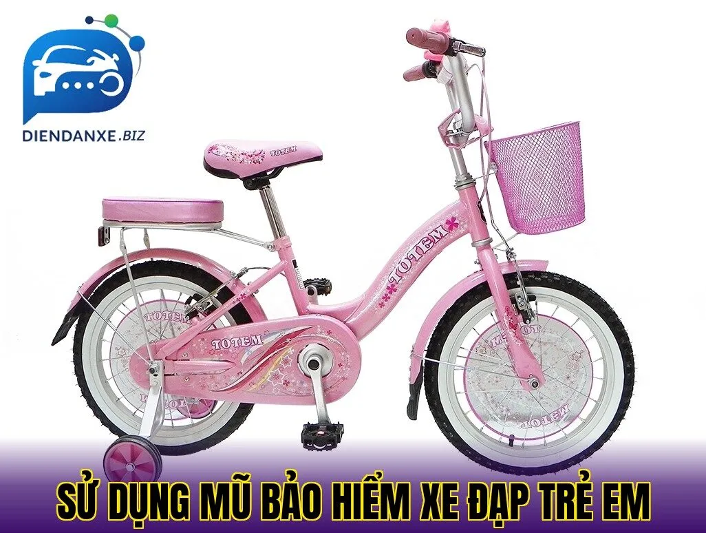 sử dụng mũ bảo hiểm xe đạp trẻ em
