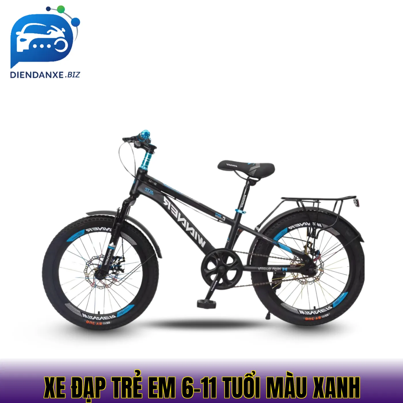 xe đạp trẻ em 6-11 tuổi màu xanh